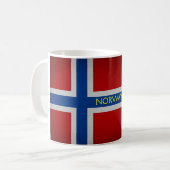 Norwegische Flagge Kaffeetasse (Vorderseite Links)
