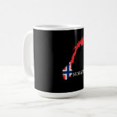 Norwegische Flagge Kaffeetasse (Vorderseite Links)