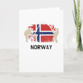 Norwegische Flagge Karte (Vorderseite)