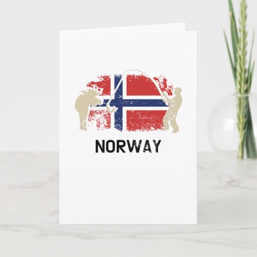 Norwegische Flagge Karte (Vorderseite)