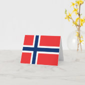 Norwegische Flagge Karte (Gelbe Blume)