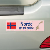 Norwegische Flagge + Karte Autoaufkleber (Auf Auto)
