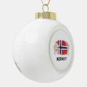 Norwegische Flagge Keramik Kugel-Ornament (Links)