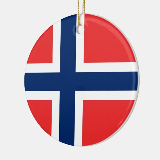 Norwegische Flagge Keramik Ornament (Links)