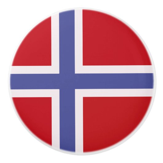Norwegische Flagge Keramikknauf (Vorderseite)