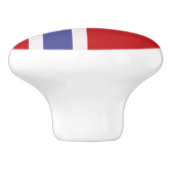 Norwegische Flagge Keramikknauf (Seitenansicht)