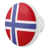 Norwegische Flagge Keramikknauf (Rechts)