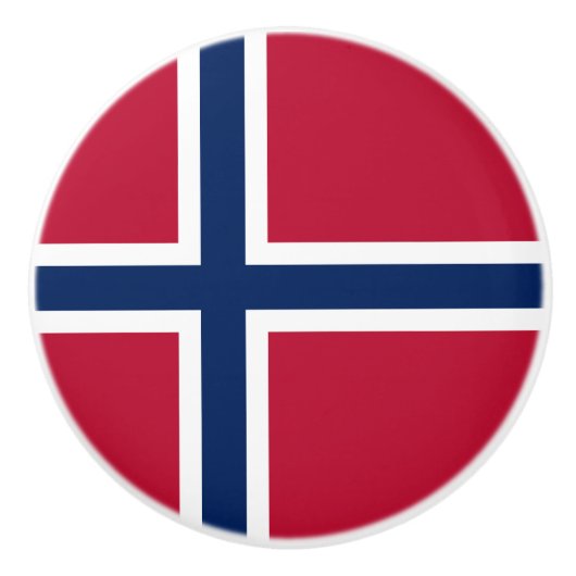 Norwegische Flagge Keramikknauf (Vorderseite)