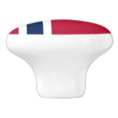 Norwegische Flagge Keramikknauf (Seitenansicht)