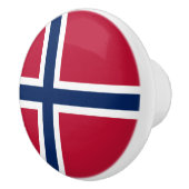 Norwegische Flagge Keramikknauf (Rechts)