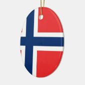 Norwegische Flagge Keramikornament (Links)