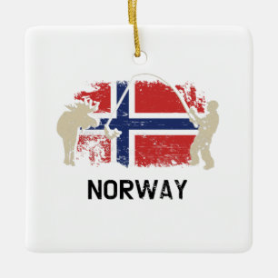 Norwegische Flagge Keramikornament