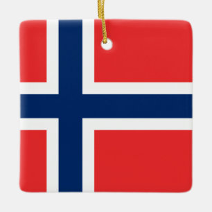 Norwegische Flagge Keramikornament