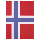 Norwegische Flagge Klemmbrett (Rückseite)