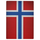 Norwegische Flagge Klemmbrett (Rückseite)