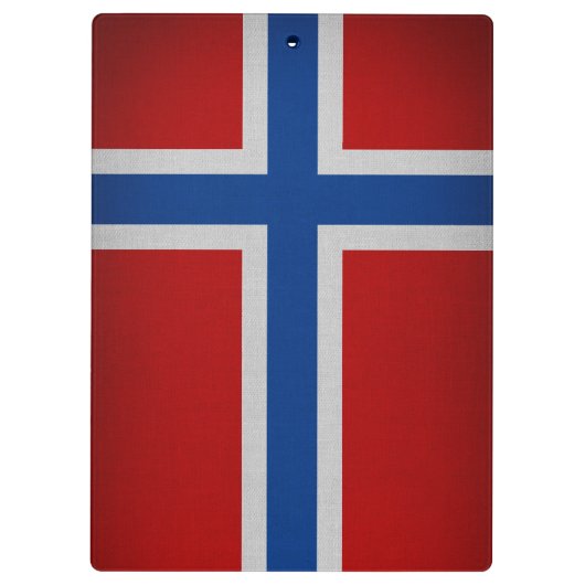 Norwegische Flagge Klemmbrett (Rückseite)