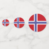 Norwegische Flagge Konfetti (Vorderseiten)