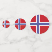 Norwegische Flagge Konfetti (Rückseiten)