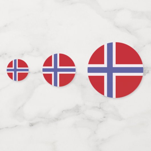 Norwegische Flagge Konfetti (Rückseiten)
