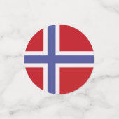 Norwegische Flagge Konfetti (Klein Vorderseite)