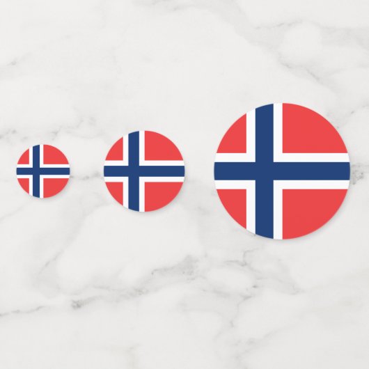 Norwegische Flagge Konfetti (Rückseiten)