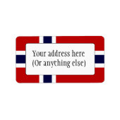 Norwegische Flagge - Kongeriket Norge - Norsk flag Adressaufkleber (Vorne)