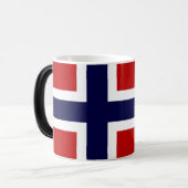 Norwegische Flagge - Kongeriket Norge - Norsk flag Verwandlungstasse (Vorderseite Links)