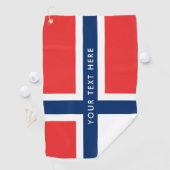 Norwegische Flagge kundenspezifischen Golf Golfhandtuch (Insitu)