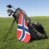 Norwegische Flagge kundenspezifischen Golf Golfhandtuch (Gras)
