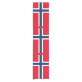 Norwegische Flagge Kurzer Tischläufer (Vorderseite)
