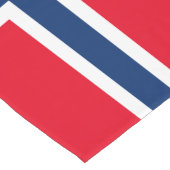 Norwegische Flagge Kurzer Tischläufer (Ecke)