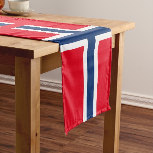 Norwegische Flagge Kurzer Tischläufer (Beispiel)