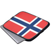 Norwegische Flagge - Laptop-Sieb Laptopschutzhülle (Vorne Knopf)