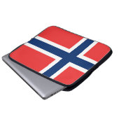 Norwegische Flagge Laptopschutzhülle (Vorne Knopf)