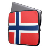 Norwegische Flagge Laptopschutzhülle (Vorderseite Links)
