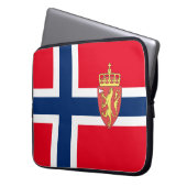 Norwegische Flagge Laptopschutzhülle (Vorderseite Links)