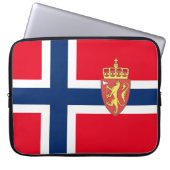 Norwegische Flagge Laptopschutzhülle (Vorderseite)