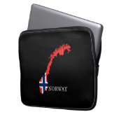 Norwegische Flagge Laptopschutzhülle (Vorderseite Links)