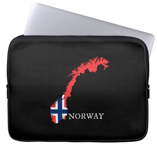Norwegische Flagge Laptopschutzhülle (Vorderseite)