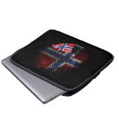 norwegische Flagge Laptopschutzhülle (Vorne Knopf)