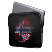 norwegische Flagge Laptopschutzhülle (Vorderseite Links)