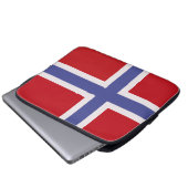Norwegische Flagge Laptopschutzhülle (Vorne Knopf)
