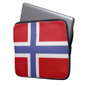 Norwegische Flagge Laptopschutzhülle (Vorderseite Links)