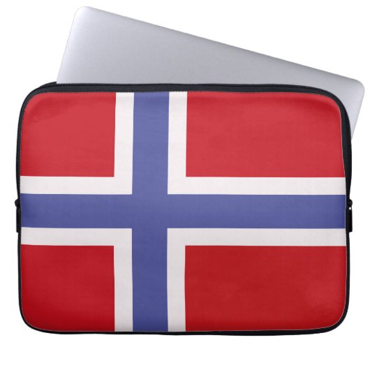 Norwegische Flagge Laptopschutzhülle (Vorderseite)