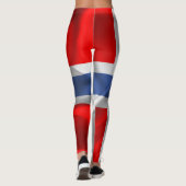 Norwegische Flagge Leggings (Rückseite)