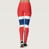 Norwegische Flagge Leggings (Rückseite)