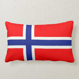 Norwegische Flagge Lendenkissen