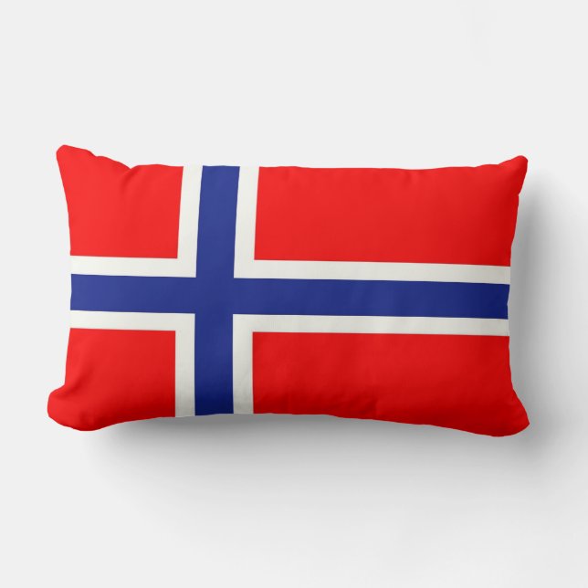 Norwegische Flagge Lendenkissen (Vorderseite)