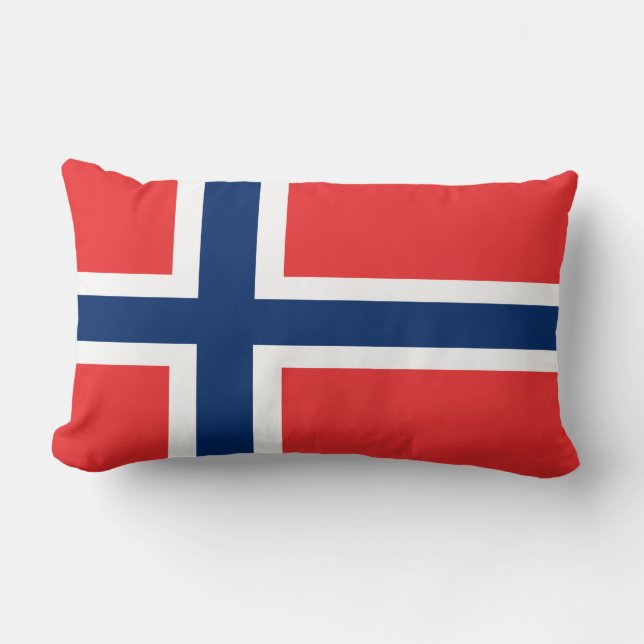 Norwegische Flagge Lendenkissen (Vorderseite)