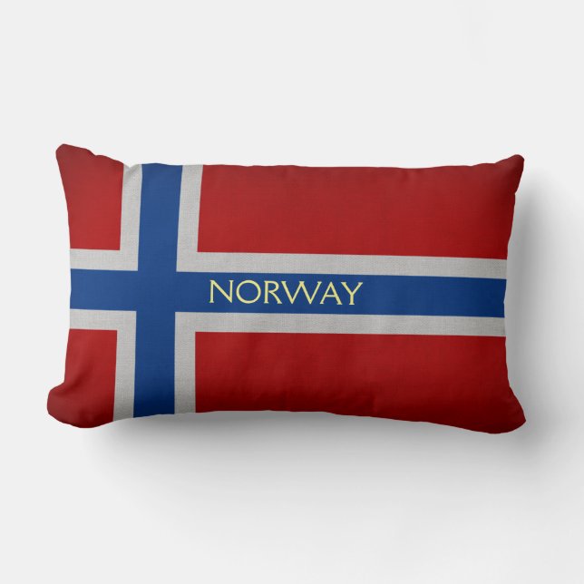 Norwegische Flagge Lendenkissen (Vorderseite)